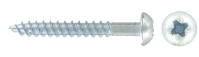 8 x 1 3/4" Pozi Round Twinthread Woodscrews