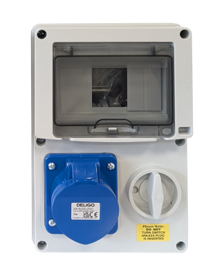 Industrial RCD Interlocking Switch IP44 3-Pin 230V-32A