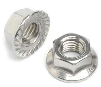 M6 HEX SERRATED FLANGE NUT BZP