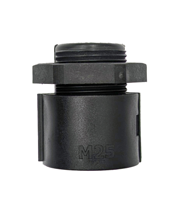 25MM HINGED PP CONDUIT GLANDS BLACK - PK 10