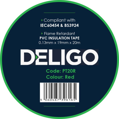 20 METRE RED PVC INSULATION TAPE
