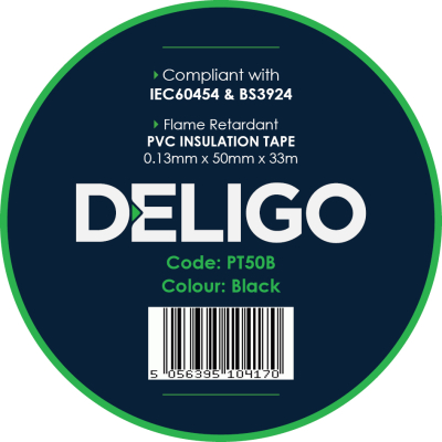 50mm BLACK INSULATION TAPE 33MTR