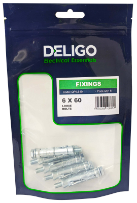 LOOSE BOLT 6 X 60 (L610) Pack Qty 5