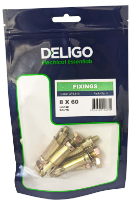 LOOSE BOLT 8 X 60 (L810) Pack Qty 5