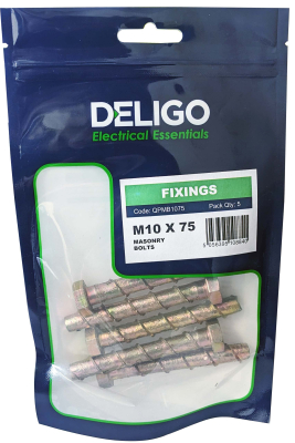 M10 X 75 MASONRY BOLTS Pack Qty 5