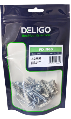 ZINC ALLOY DRIVAS 32MM (BLUE) Pack Qty 30