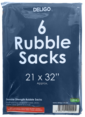 Rubble Sacks 21 x 32Inch (Pack of 6)
