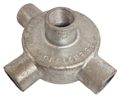 TEE & Back Outlet Malleable Box 20mm