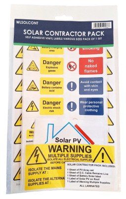 Solar Contractor Pack Labels Solar Contractor Pack Labels
