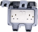 2 Gang 13A DP Weatherproof Switched Socket IP66