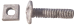 M6 X 25 HOT DIPPED GALV ROOFING BOLTS & SQ. NUTS