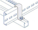Cable Ladder Hold Down Bracket 128 x 31 x 39mm