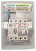 METAL 4 MODULE ENCLOSURE C/W 63A DP RCD-30mA 1XB6 -MCB & 1XB16