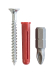 Red Plugs & Pozi Csk Twinthread Woodscrews Megabucket