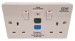 Plastic RCD Switched Socket Double 13A