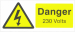 DANGER 230 (80 X 35) RIGID PK 5