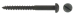 8 x 2" Black Round Slotted Woodscrews