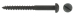 10 x 1 1/2" Black Round Slotted Woodscrews